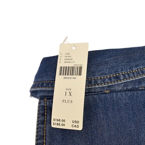 Anthropologie Pilcro Sleeveless Halter Swing Midi Dress Denim Size 1X NWT Jean - Picture 9 of 11